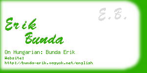 erik bunda business card